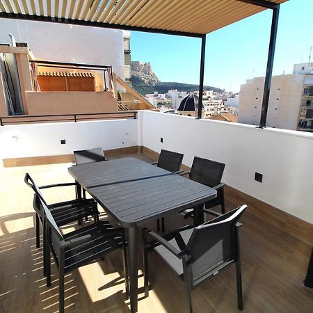Atico Loft De Lujo Con Terraza Espectacular Y Vista A Los 2 Castillos Apartamento Alicante Exterior foto